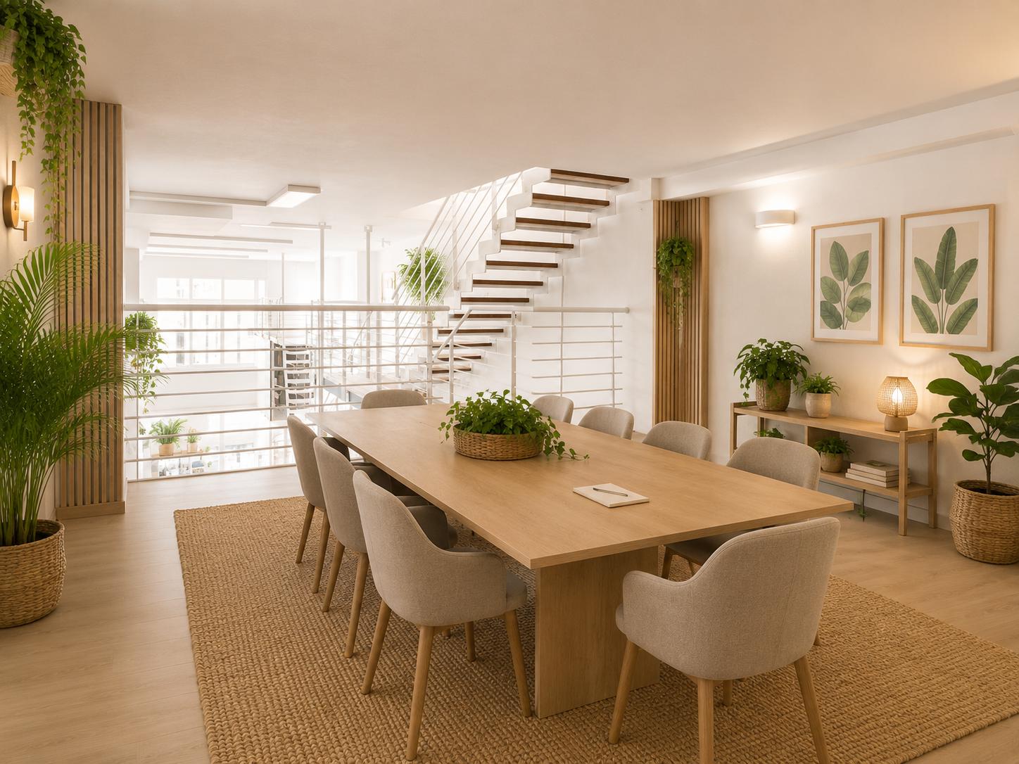 Sala de reuniones, revisión de plantillas