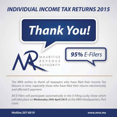Document preview: Individual Income Tax Return 2015 - Thank You (20.04.15) — Form, Mauritius (CERFA n°ThankYou-EFilers170415)