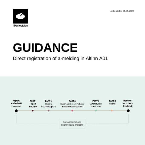 Document preview: A-melding - direct registration in Altinn (A01) — Skatteetaten / Forms, Norge (CERFA n°A01)