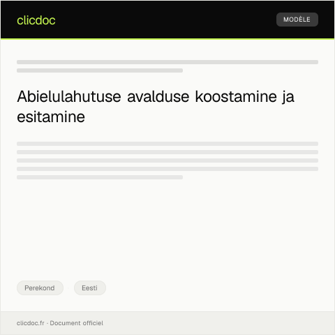 Document preview: Abielulahutuse avaldus — Perekond, Eesti