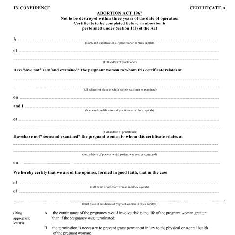 Document preview: Abortion notification forms for England and Wales — Department of Health and Social Care, United Kingdom