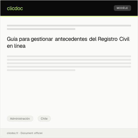 Vista previa del documento Acceso y gestión de antecedentes en el Registro Civil en línea — Administración, Chile