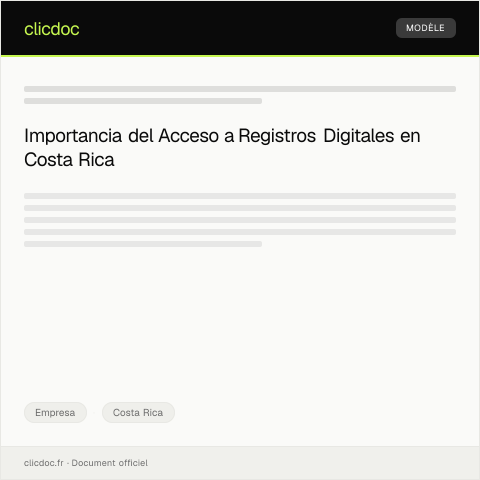 Vista previa del documento Acceso a registros digitales de bienes y activos empresariales — Empresa, Costa Rica