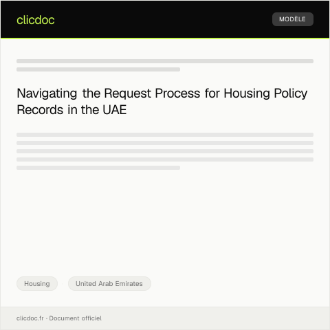 Document preview: Access Digital Records of Housing Policy Changes / الوصول إلى السجلات الرقمية لتغييرات سياسة السكن — Housing, United Arab Emirates