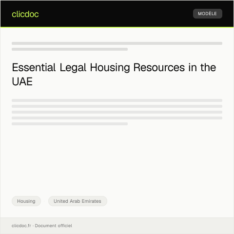 Document preview: Access Online Housing Legal Resources / الوصول إلى موارد قانون السكن عبر الإنترنت — Housing, United Arab Emirates