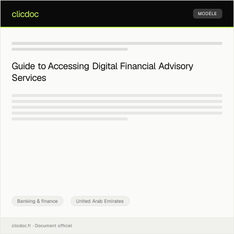 Document preview: Access Request for Digital Financial Advisory / طلب الوصول إلى الاستشارات المالية الرقمية — Banking & finance, United Arab Emirates