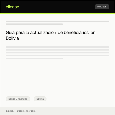 Vista previa del documento Actualizar beneficiarios en productos financieros — Banca y finanzas, Bolivia