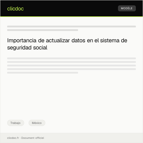 Vista previa del documento Actualizar datos en el sistema de seguridad social mediante la e.firma — Trabajo, México