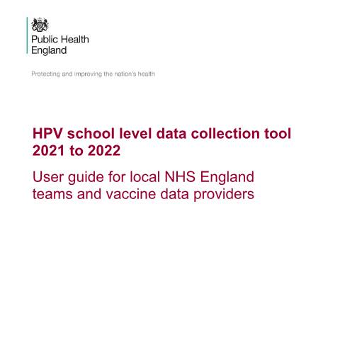Document preview: Adolescent vaccine coverage: school level data collection tools — Public Health England, United Kingdom
