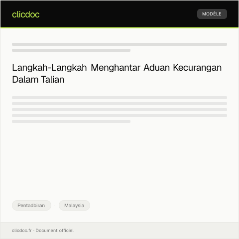 Document preview: Aduan Kecurangan Penjual Barang Online — Pentadbiran, Malaysia
