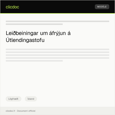 Document preview: Áfrýjun á úrskurði Útlendingastofu — Lögfræði, Ísland