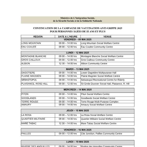 Document preview: Amended Calender as at 15.05.25 — Document, Mauritius (CERFA n°Amended-Calender-as-at-15.05.25)