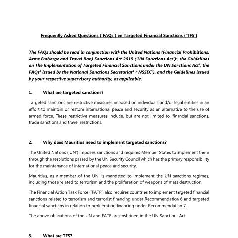 Document preview: AML_CFT — Document, Mauritius (CERFA n°AML_CFT)