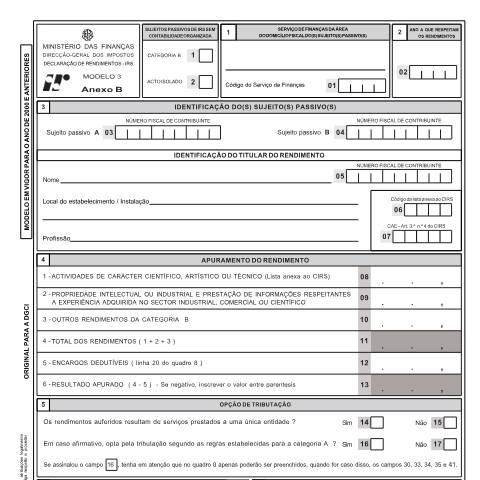 Pré-visualização do documento Anexo B — IRS, Portugal