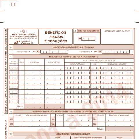 Pré-visualização do documento Anexo H - Benefícios fiscais e deduções — IRS, Portugal