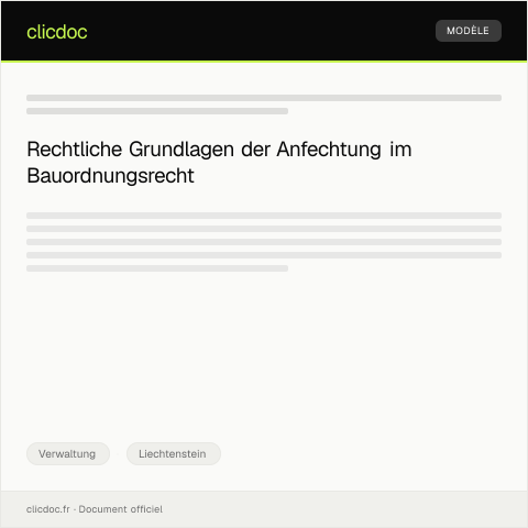 Dokumentvorschau: Anfechtung eines Verwaltungsakts im Bauordnungsrecht — Verwaltung, Liechtenstein