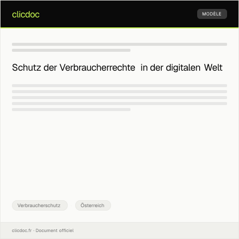 Dokumentvorschau: Anfrage zu Verbraucherschutz bei digitalen Dienstleistungen — Verbraucherschutz, Österreich