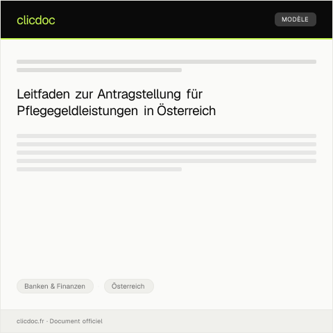 Dokumentvorschau: Anfrage zu Pflegegeldleistungen — Banken & Finanzen, Österreich