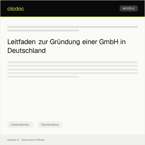 Dokumentvorschau: Anfrage zur Gründung einer GmbH bei der IHK — Unternehmen, Deutschland