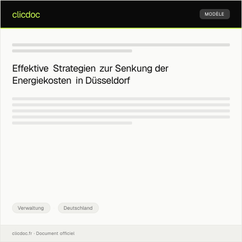 Dokumentvorschau: Anfrage zur Senkung der Energiekosten bei den Stadtwerken Düsseldorf — Verwaltung, Deutschland