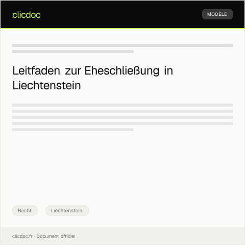 Dokumentvorschau: Anmeldung einer Eheschließung — Recht, Liechtenstein
