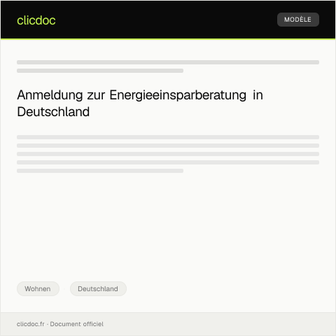 Dokumentvorschau: Anmeldung bei der Energieeinsparberatung – Verbraucherzentrale NRW — Wohnen, Deutschland
