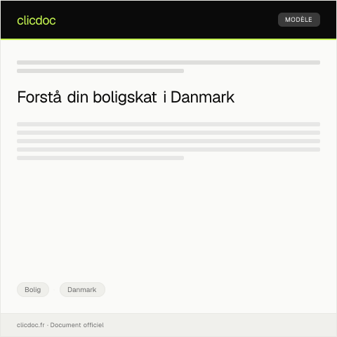 Document preview: Anmodning om skema for boligskat — Bolig, Danmark