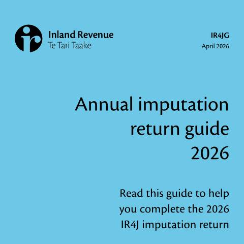 Document preview: Annual imputation return guide — Income tax, New Zealand (CERFA n°IR4JG)
