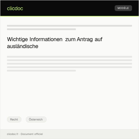 Dokumentvorschau: Antrag auf Anerkennung einer ausländischen Vaterschaft — Recht, Österreich