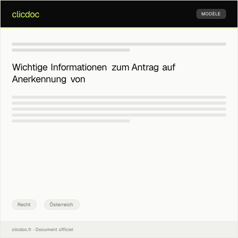 Dokumentvorschau: Antrag auf Anerkennung eines internationalen Sorgerechtsurteils — Recht, Österreich