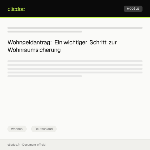 Dokumentvorschau: Antrag auf Wohngeld gemäß § 19 WoGG – Bundesministerium des Innern und für Heimat — Wohnen, Deutschland
