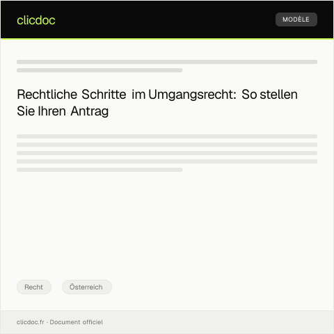 Dokumentvorschau: Antrag auf gerichtliche Entscheidung bei Problemen im Umgangsrecht — Recht, Österreich