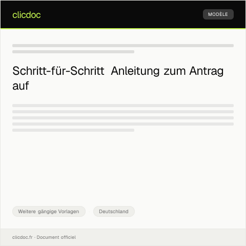 Dokumentvorschau: Antrag auf Steueridentifikationsnummer — Weitere gängige Vorlagen, Deutschland