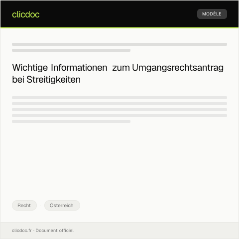 Dokumentvorschau: Antrag auf Regelung des Umgangsrechts bei Streitigkeiten — Recht, Österreich