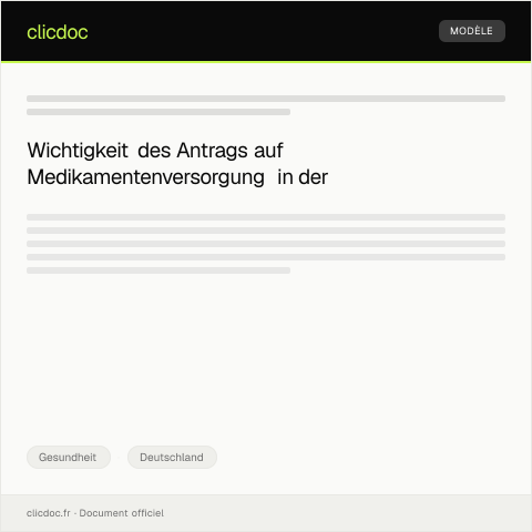 Dokumentvorschau: Antrag auf Versorgung mit Medikamenten im Rahmen der Palliativversorgung — Gesundheit, Deutschland