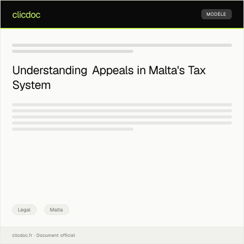 Document preview: Appeal Against a Decision — Legal, Malta