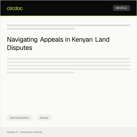 Document preview: Appeal Against Court Ruling on Land Dispute Filed with the Judiciary of Kenya — Administration, Kenya