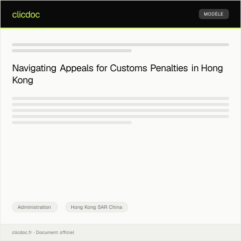 Document preview: Appeal Against Administrative Penalty Decision from Customs — Administration, Hong Kong SAR China