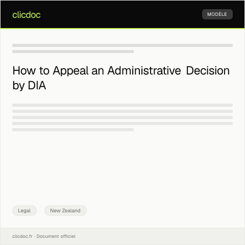 Document preview: Appeal Against Administrative Decision by DIA — Legal, New Zealand