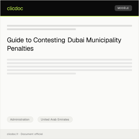 Document preview: Appeal Against Administrative Penalty Imposed by Dubai Municipality — Administration, United Arab Emirates