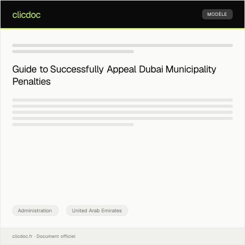 Document preview: Appeal against Administrative Penalty Issued by Dubai Municipality — Administration, United Arab Emirates