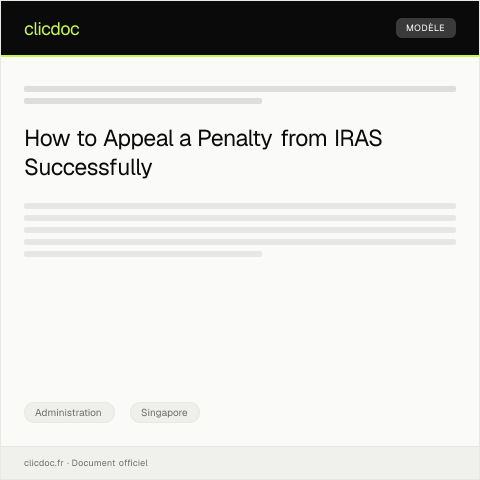 Document preview: Appeal Against Penalty Imposed by IRAS — Administration, Singapore