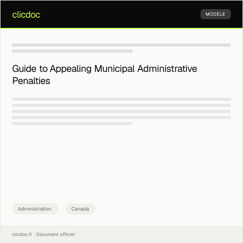 Document preview: Appeal Against Administrative Penalty Imposed by Municipal Authority — Administration, Canada