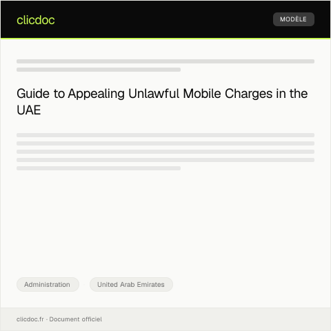 Document preview: Appeal Against Unlawful Mobile Data Charge from UAE Telecom Provider — Administration, United Arab Emirates