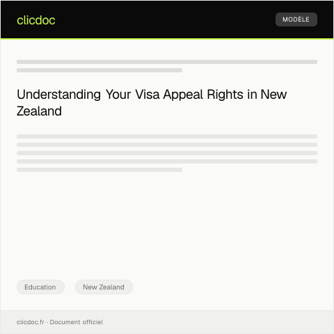 Document preview: Appeal of Visa Decision / Tononga mō te Whakatau Raihana — Education, New Zealand