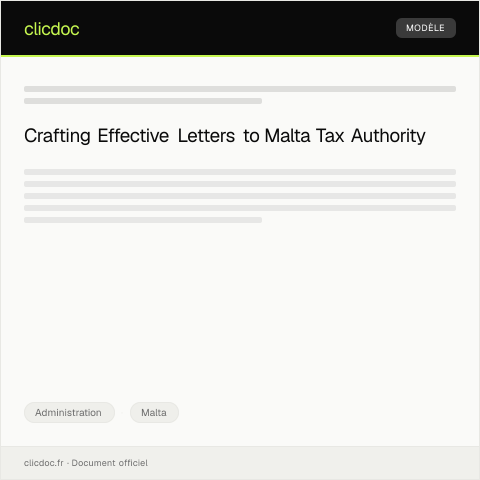 Document preview: Applicable Fees and Applications — Administration, Malta