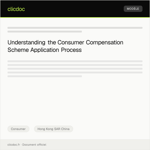 Document preview: Application for Consumer Compensation Scheme (Form CCS4) 申請消費者賠償計劃（表格 CCS4） — Consumer, Hong Kong SAR China