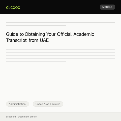 Document preview: Application for Issuance of Official Academic Transcript from UAE University — Administration, United Arab Emirates