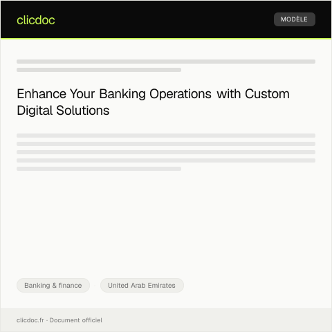 Document preview: Application for Digital Banking Service Custom Development / طلب تطوير مخصص للخدمات الرقمية — Banking & finance, United Arab Emirates