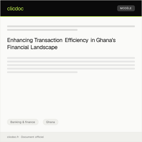 Document preview: Application for Digital Payment Integration — Banking & finance, Ghana